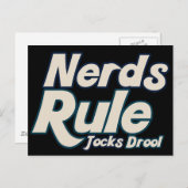 Nerds Rule Jocks Drool Briefkaart (Voorkant / Achterkant)