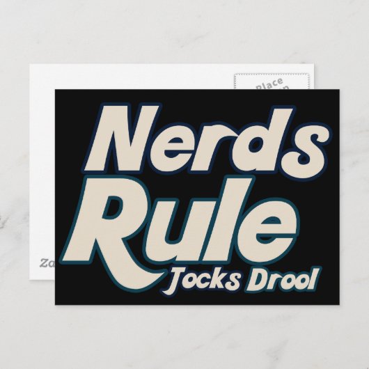 Nerds Rule Jocks Drool Briefkaart (Voorkant / Achterkant)