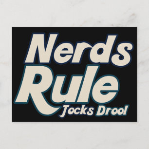 Nerds Rule Jocks Drool Briefkaart