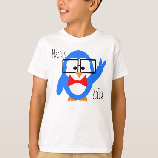 Nerds Rule Penguin T-Shirt (Voorkant)