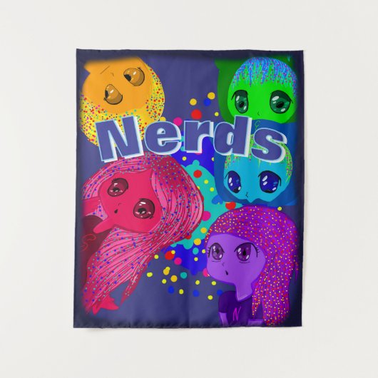 Nerds Tapijt Wandkleed (Voorkant)