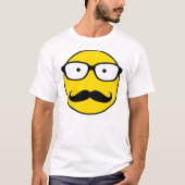 NerdSmiley Mustache T-shirt (Voorkant)