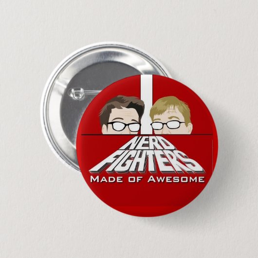 Nerdstrijders Ronde Button 5,7 Cm (Voorkant /achterkant)