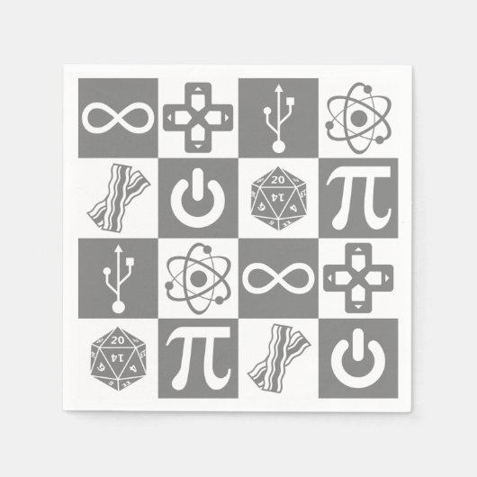 Nerdsymbolen Servetten (Voorkant)