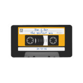 Nerdy 1980's Cassettebandje Gift Labels Stickers (Voorkant)