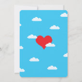 Nerdy 8-bits Bride & Groom Virtual Wedding Invites Save The Date (Achterkant)