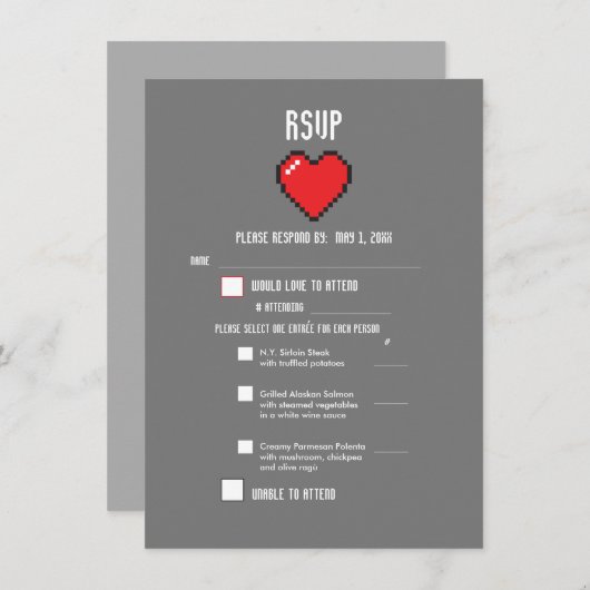 Nerdy 8-bits hartritme (Voorkant / Achterkant)