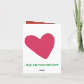 Nerdy Alien in Love Valentijnsdag Kaart (Achterkant)