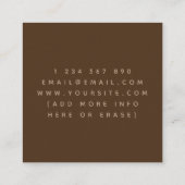 Nerdy Antiek  Glassen Certified Kinder T Vierkante Visitekaartje (Achterkant)