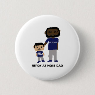 Nerdy at Home Papa Button