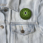 Nerdy Atomic Button, groen Ronde Button 5,7 Cm (In situ)