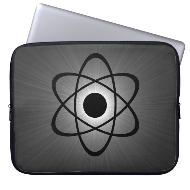 Nerdy Atomic Electronics Sleeve, grijs Laptop Sleeve (Voorkant)