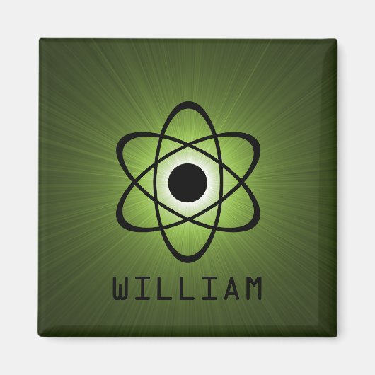 Nerdy Atomic Magnet, groen Magneet (Voorkant)