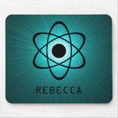 Nerdy Atomic Mousepad, Blauwgroen Muismat (Voorkant)