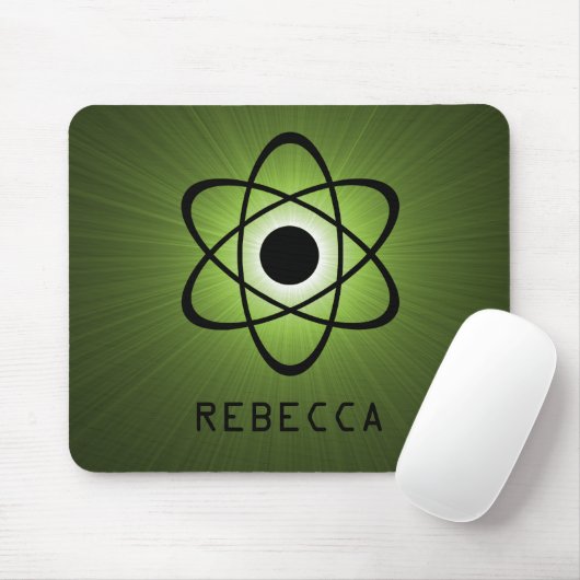 Nerdy Atomic Mousepad, groen Muismat (Met muis)