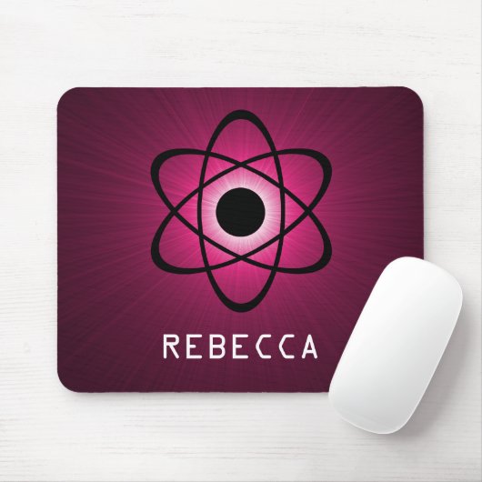 Nerdy Atomic Mousepad, Roze Muismat (Met muis)