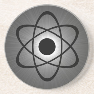 Nerdy Atomic Onderzetter, grijs Zandsteen Onderzetter