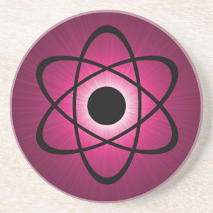 Nerdy Atomic Onderzetter, Roze Zandsteen Onderzetter