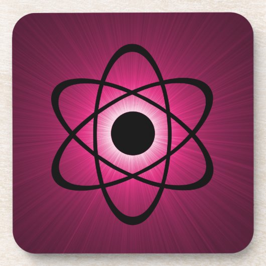 Nerdy Atomic Onderzetter Set, Roze (Voorkant)