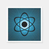 Nerdy Atomic Paper Napkins, Blue Servetten (Voorkant)