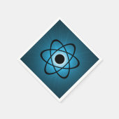 Nerdy Atomic Paper Napkins, Blue Servetten (Hoek)