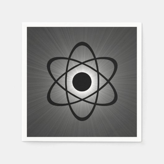 Nerdy Atomic Paper Napkins, Grey Servet (Voorkant)