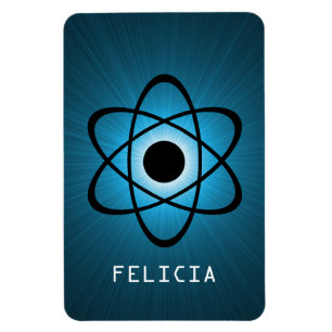Nerdy Atomic Premium Magnet, blauw Magneet