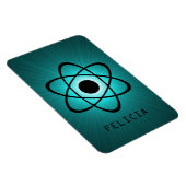 Nerdy Atomic Premium Magnet, Blauwgroen Magneet (Rechterzijde)