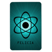 Nerdy Atomic Premium Magnet, Blauwgroen Magneet (Verticaal)