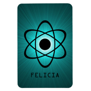 Nerdy Atomic Premium Magnet, Blauwgroen Magneet