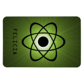 Nerdy Atomic Premium Magnet, groen Magneet (Horizontaal)
