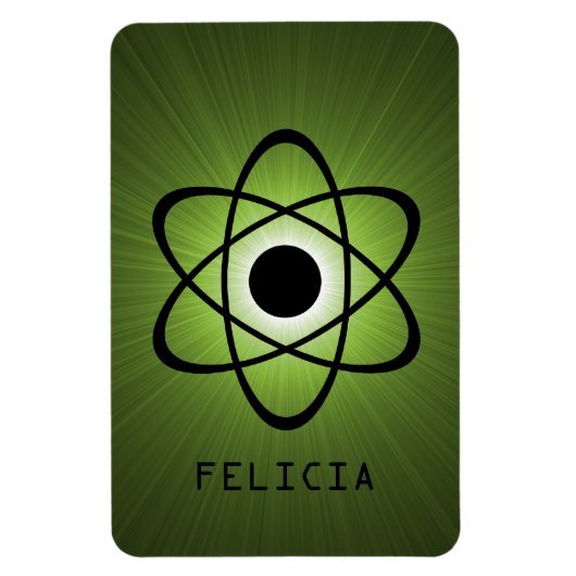 Nerdy Atomic Premium Magnet, groen Magneet (Verticaal)
