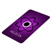 Nerdy Atomic Premium Magnet, Paars Magneet (Linkerzijde)