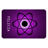 Nerdy Atomic Premium Magnet, Paars Magneet (Horizontaal)