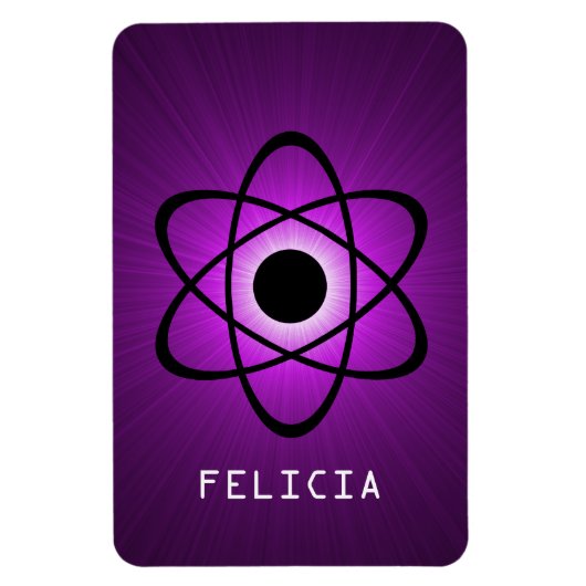 Nerdy Atomic Premium Magnet, Paars Magneet (Verticaal)