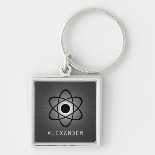 Nerdy Atomic Premium Sleutelhanger, grijs Sleutelhanger (Voorkant)
