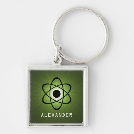 Nerdy Atomic Premium Sleutelhanger, groen Sleutelhanger (Voorkant)