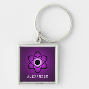 Nerdy Atomic Premium Sleutelhanger, Paars Sleutelhanger