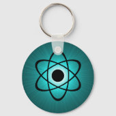 Nerdy Atomic Sleutelhanger, Blauwgroen Sleutelhanger (Voorkant)