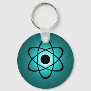 Nerdy Atomic Sleutelhanger, Blauwgroen Sleutelhanger