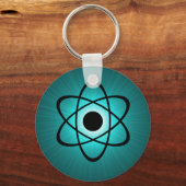 Nerdy Atomic Sleutelhanger, Blauwgroen Sleutelhanger (Voorkant)