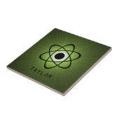 Nerdy Atomic Tegel, groen Tegeltje (Zijkant)