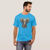 Nerdy Baby Elephant Wearing Glasses T-shirt (Voorkant volledig)