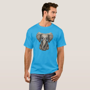 Nerdy Baby Elephant Wearing Glasses T-shirt