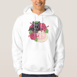 Nerdy Bat en Roze Zwitserse Rol Hoodie