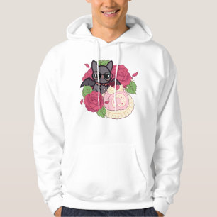 Nerdy Bat en Roze Zwitserse Rol Hoodie