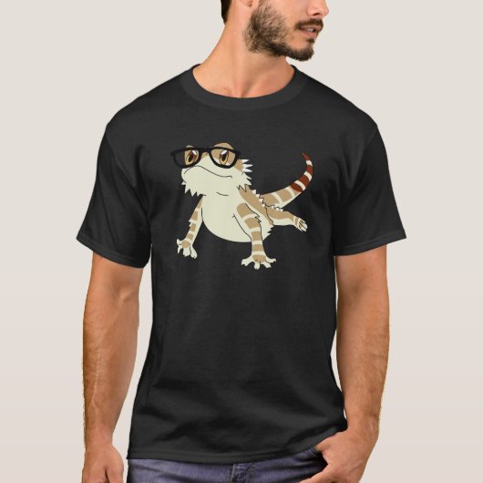 Nerdy Bearded Dragon Funny Cute T-shirt (Voorkant)