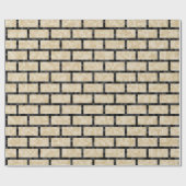 Nerdy, Beige Pixelated 8-bits stijlpatroon Cadeaupapier (Vlak)