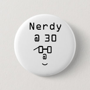 Nerdy bij 30 knoppen ronde button 5,7 cm