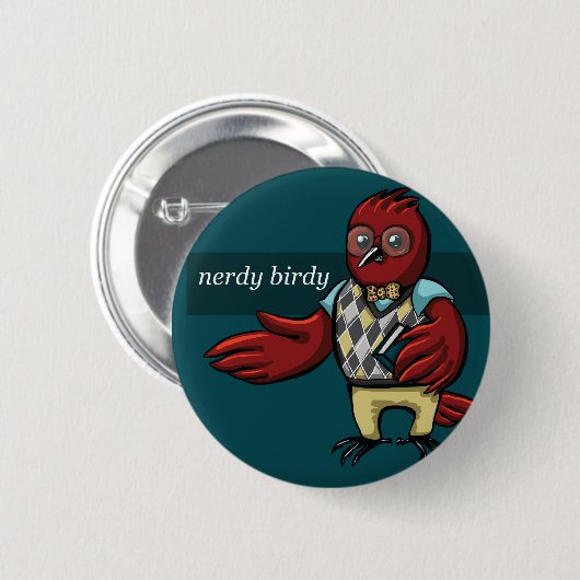 Nerdy Birdy Button (Voorkant /achterkant)
